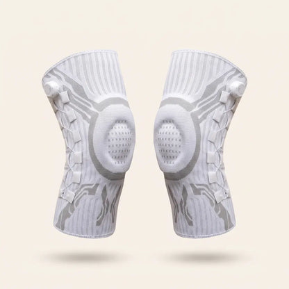 Left and right Reoviva dial knee braces, pair, dial on the outer side of each knee