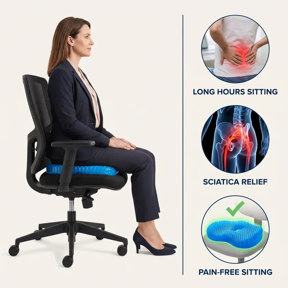 Reoviva™ Ergonomic Seat Cushion