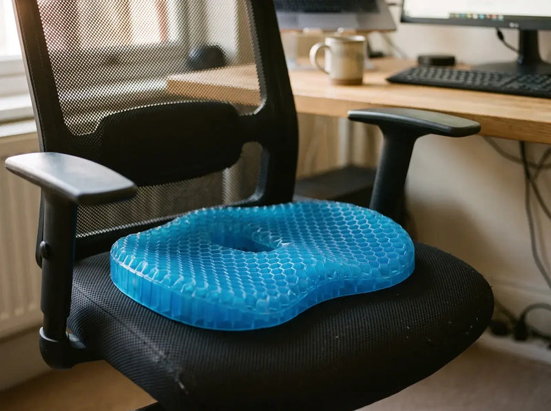 Reoviva cushion on an office chair at a desk