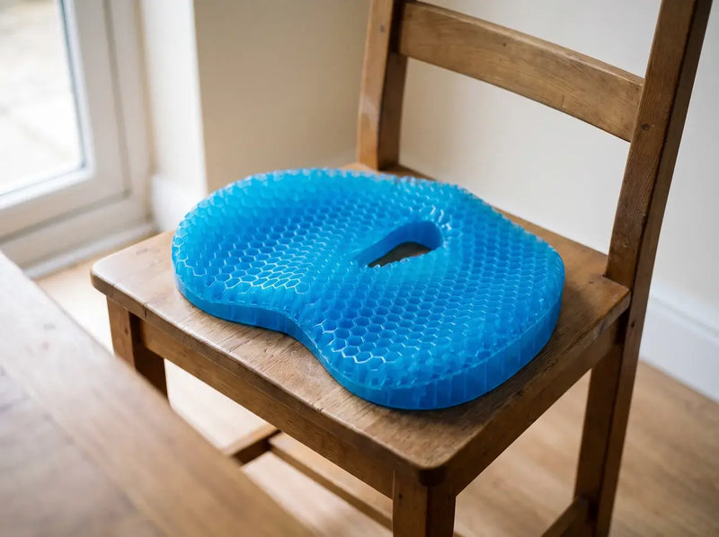 Reoviva cushion on a wooden dining chair