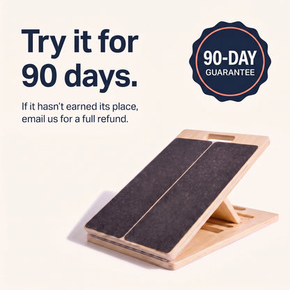 90-day guarantee: try it for 90 days, and if it hasn't earned its place, email us for a full refund